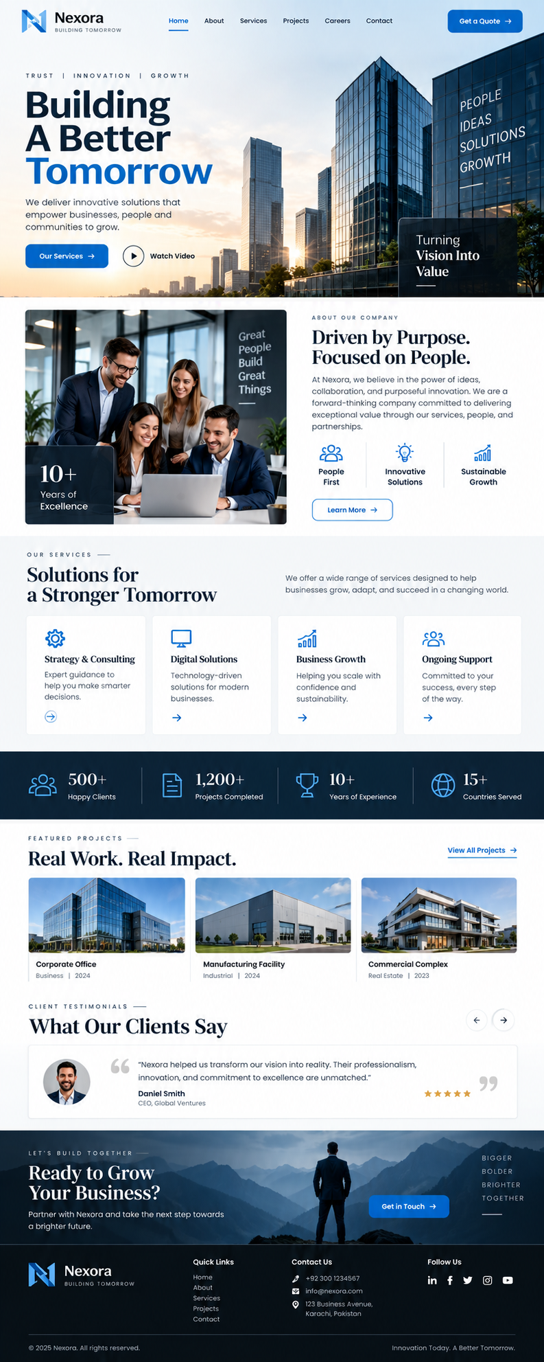 Company website concept